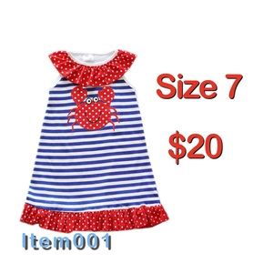 Size 7 crab sundress